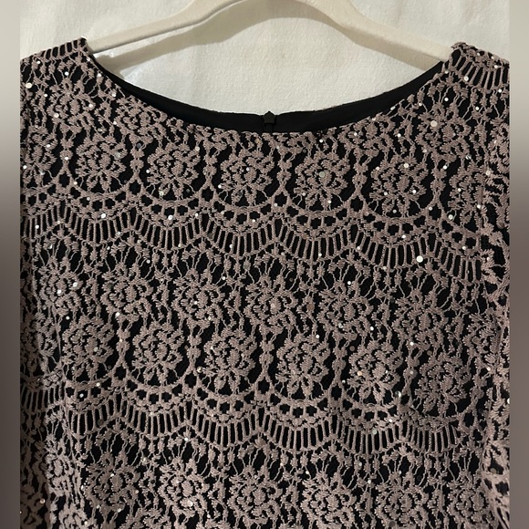 Vintage-Inspired Jessica Howard Sequin Lace Cocktail Dress – Size 10 (Medium) - Picture 12 of 16